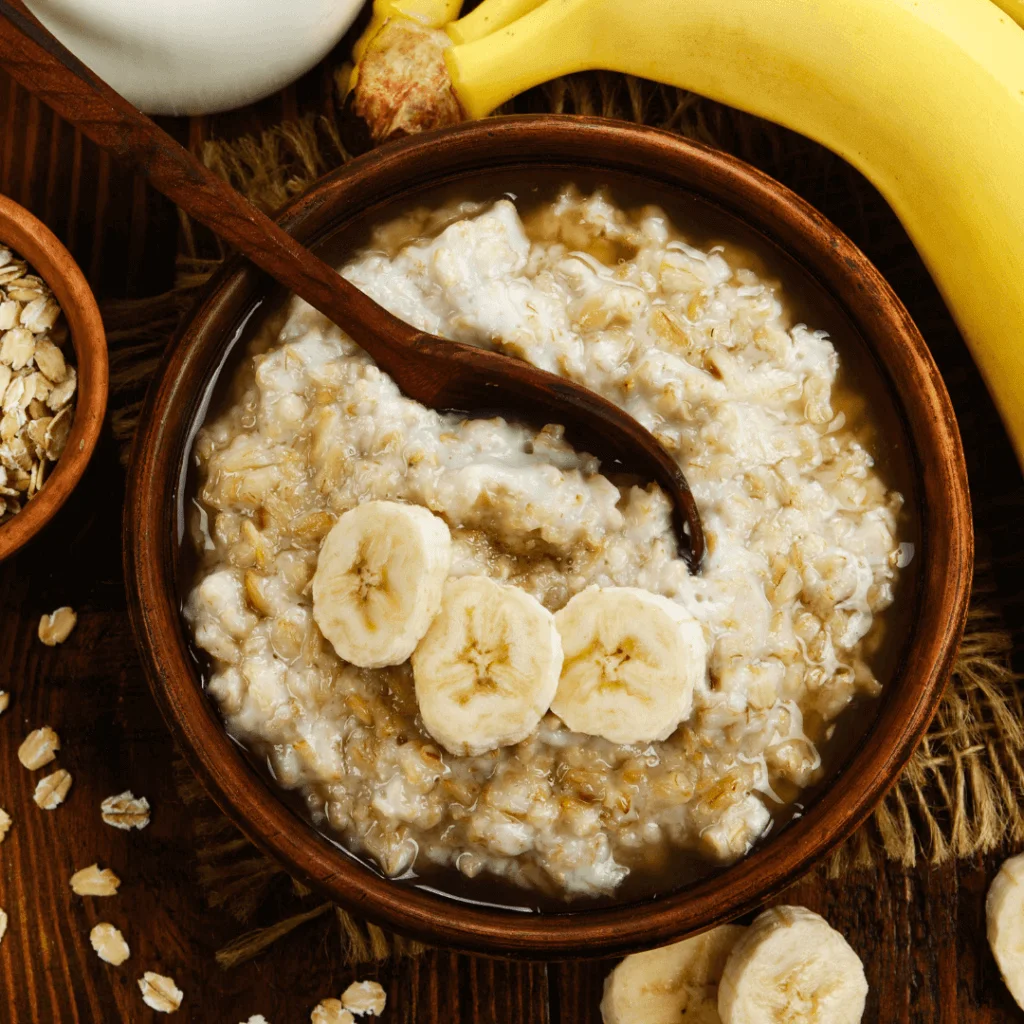 Bowl of banana porridge