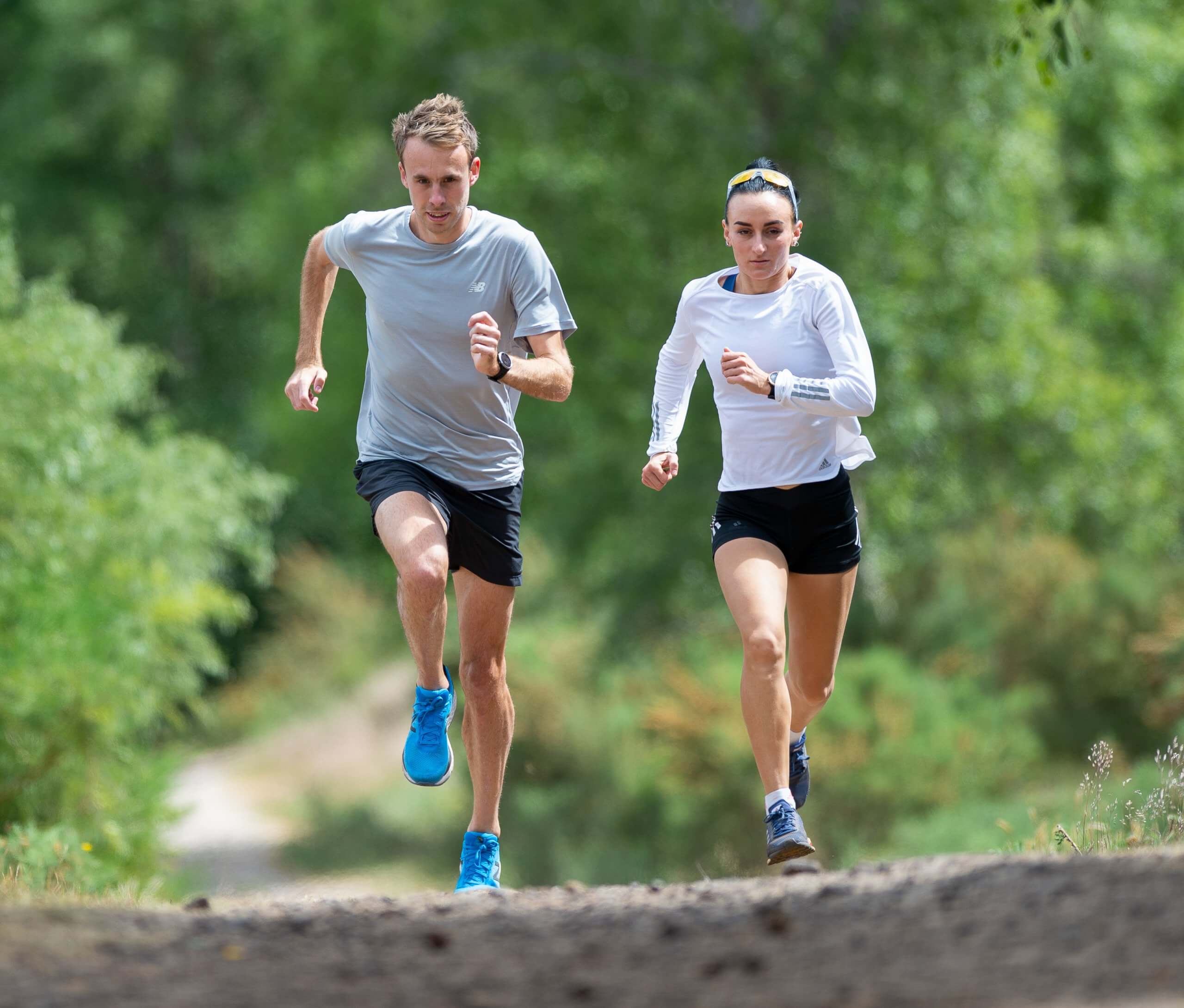 Lily and Ben running together