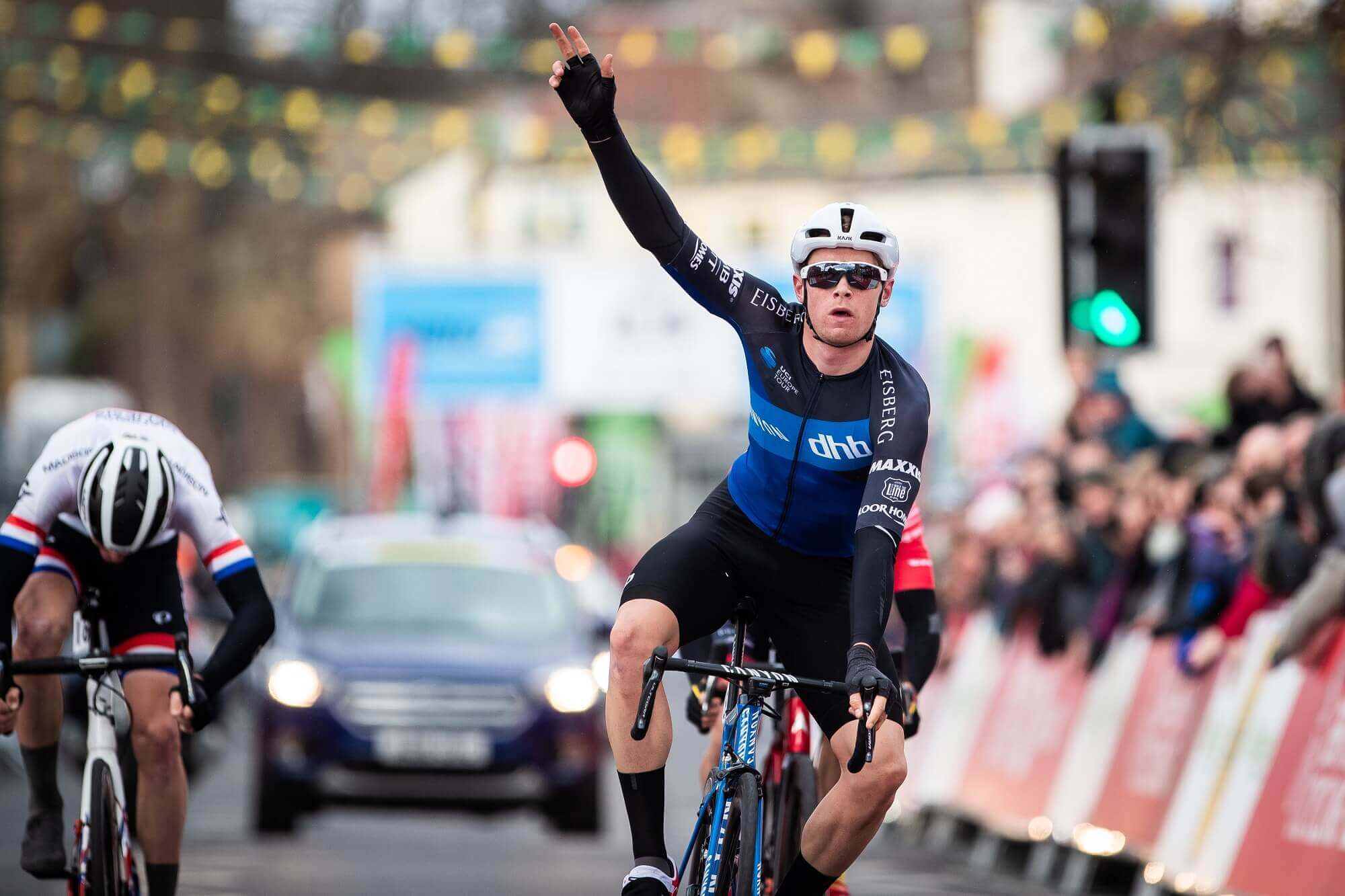 Rory Townsend completing a triathlon