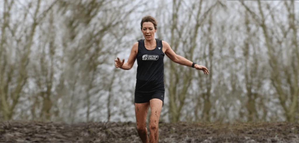 Jude Peck during an event running through the mud
